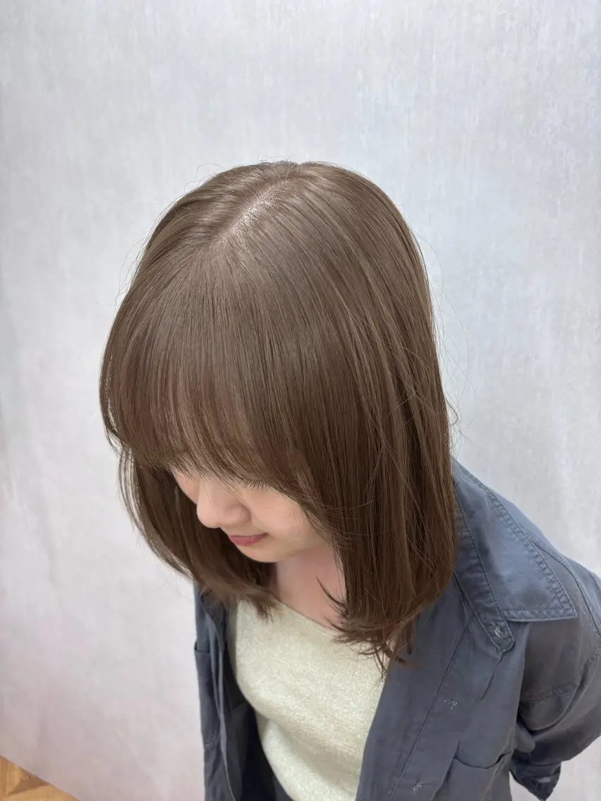 カラー ベージュカラー ヘーゼル ヘアカラー ブリーチなし透明感/ ベージュ/はるのヘアスタイル