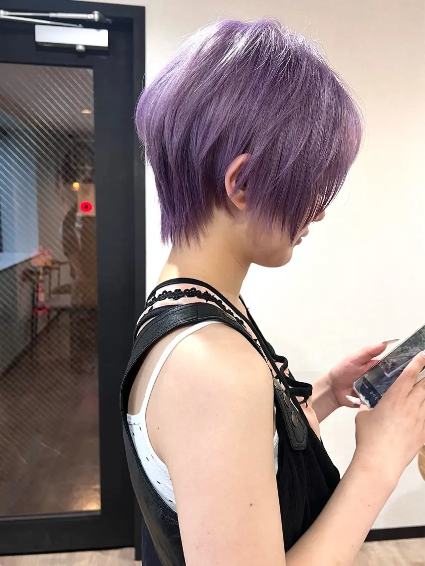 ショート カラー くびれヘア ショートヘア カット ヘアカラー トリートメント 🌱小顔魅せショート 髪質改善カラー/泉綺のヘアスタイル