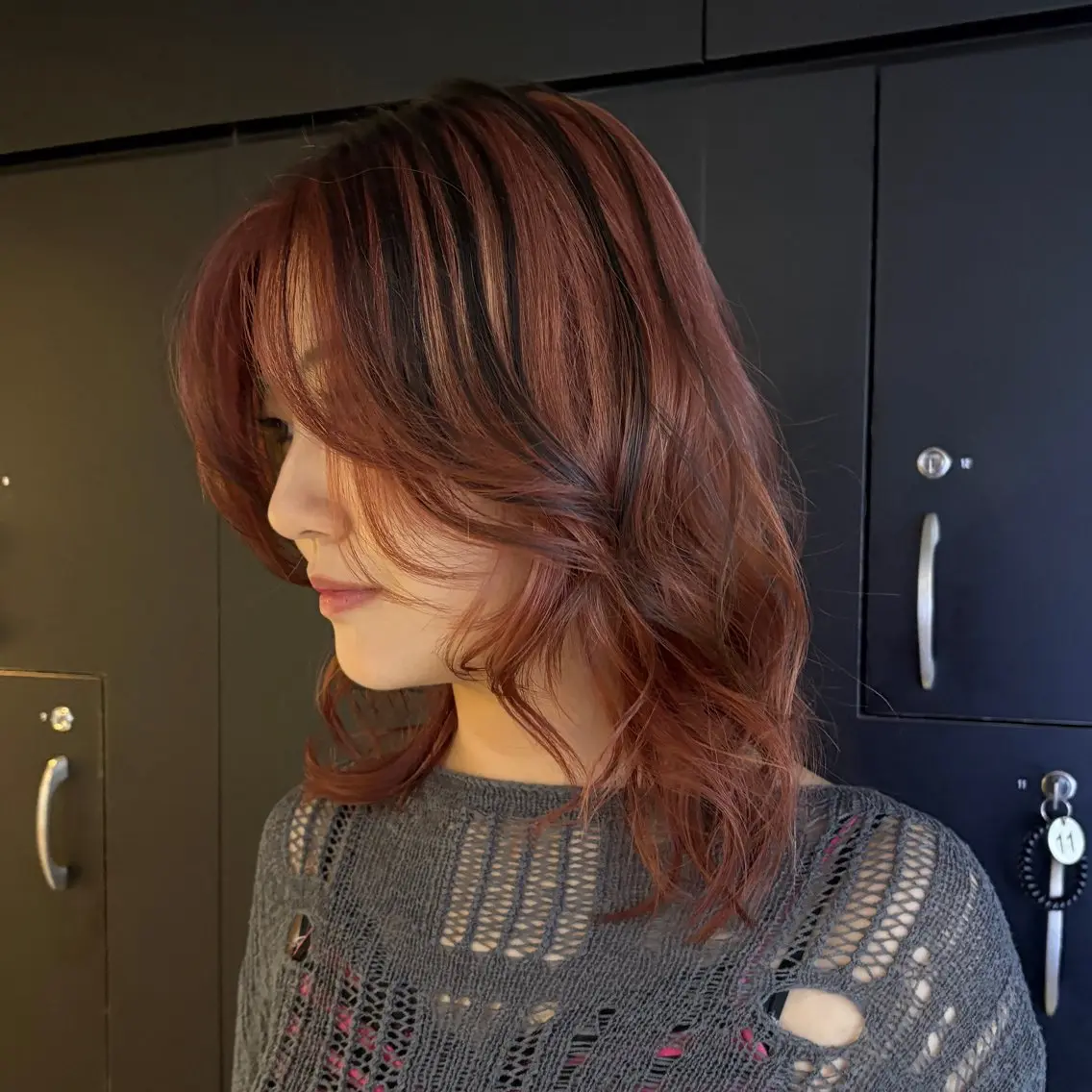 セミロング カラー ヘアアレンジ ヘアカラー トリートメント ヘアセット 🫧ハイトーン×艶 カラー🫧 Rionのヘアスタイル