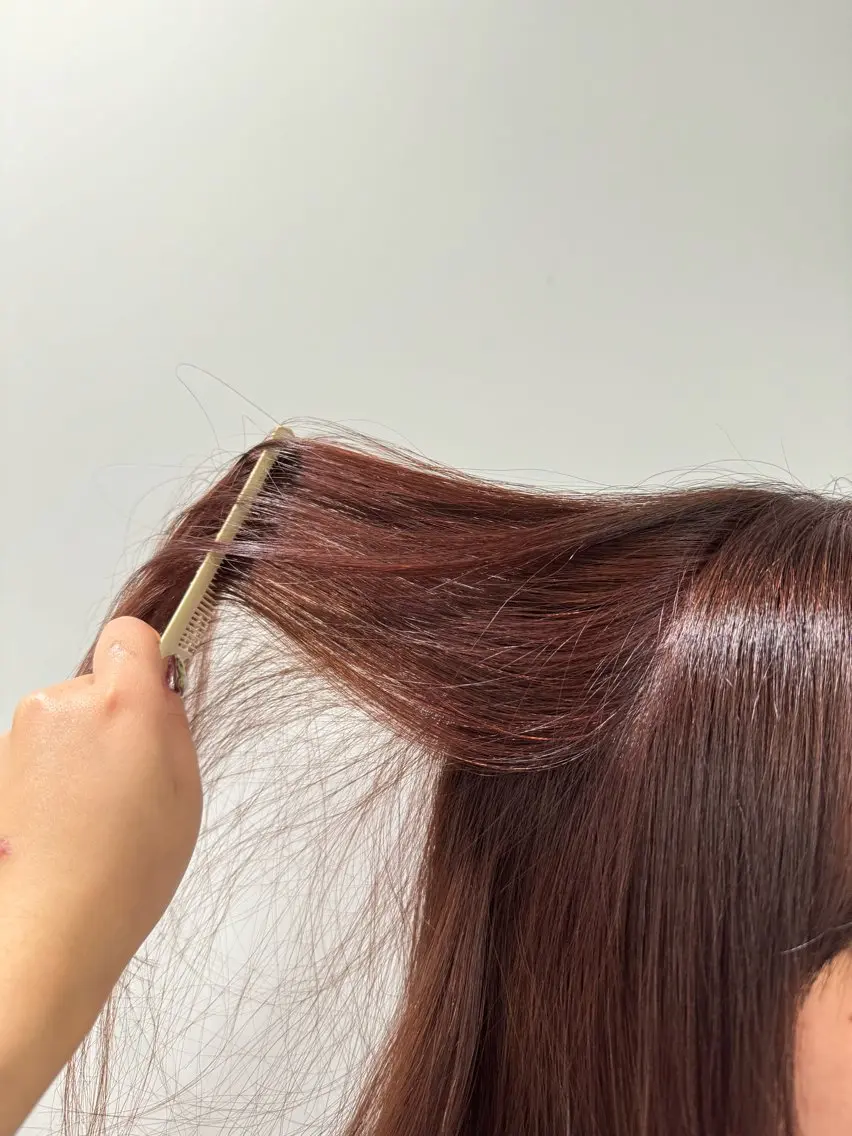 カラー ブラウンカラー 透明感カラー ピンクカラー 縮毛矯正 qin（クイン） タマキのヘアスタイル