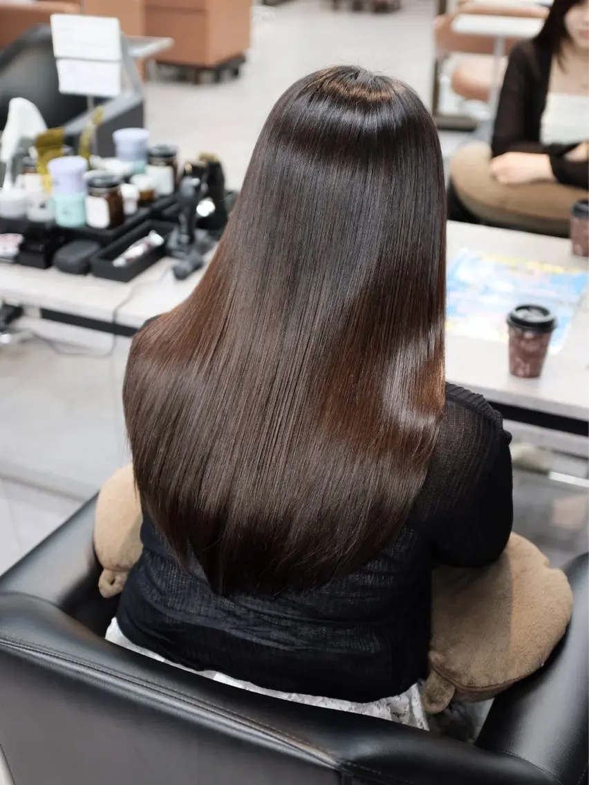 ロング カット 縮毛矯正 トリートメント 💎【髪質改善/縮毛 矯正/橋本健】💎のヘアスタイル