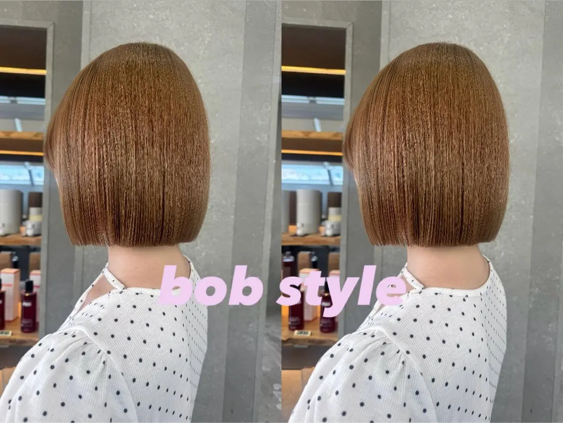 ショート ボブ レイヤー 透明感カラー🎀そらのヘアスタイル