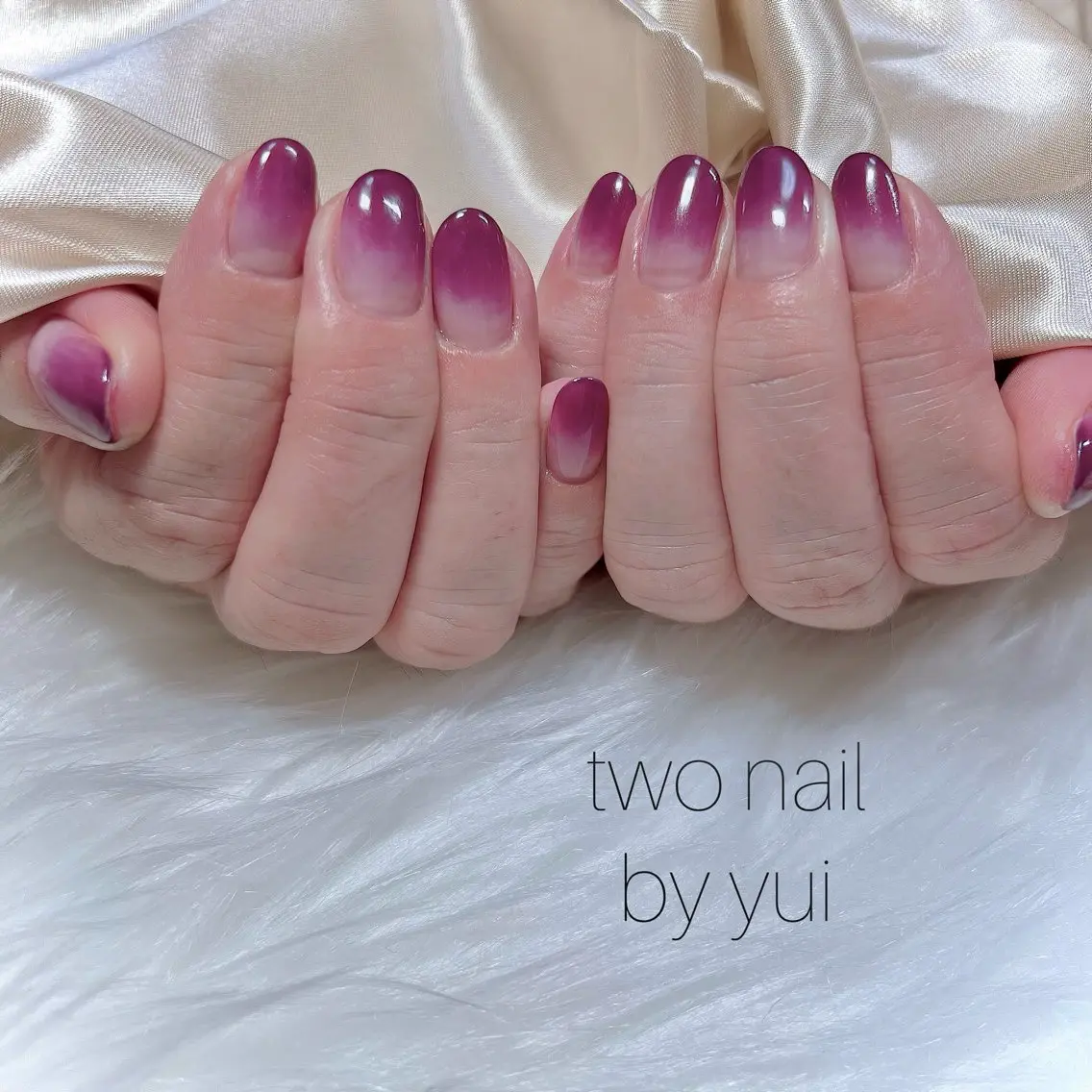 ネイル ネイルチップ ホワイト ハンドネイル two nailのネイルデザイン
