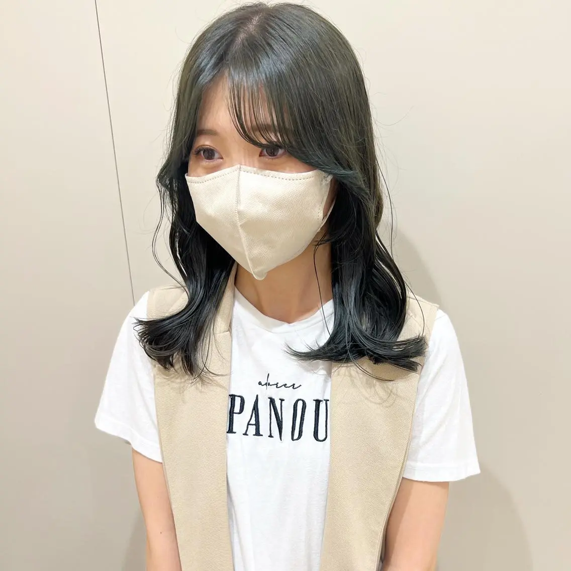 ミディアム カラー エギョモリ 外国人対応 佐久間のヘアスタイル