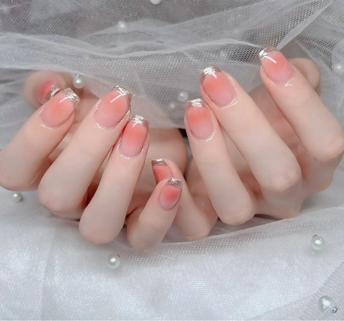 ネイル ハンドネイル 🎀PG🩵 ネイルサロンのネイルデザイン