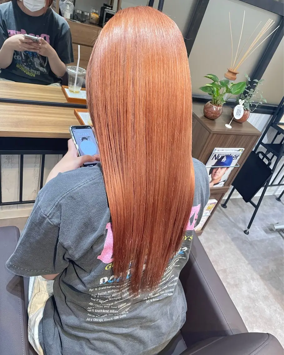 ロング カット ヘアカラー ブリーチ特化🎖️ピ ンクカラー高橋さやかのヘアスタイル