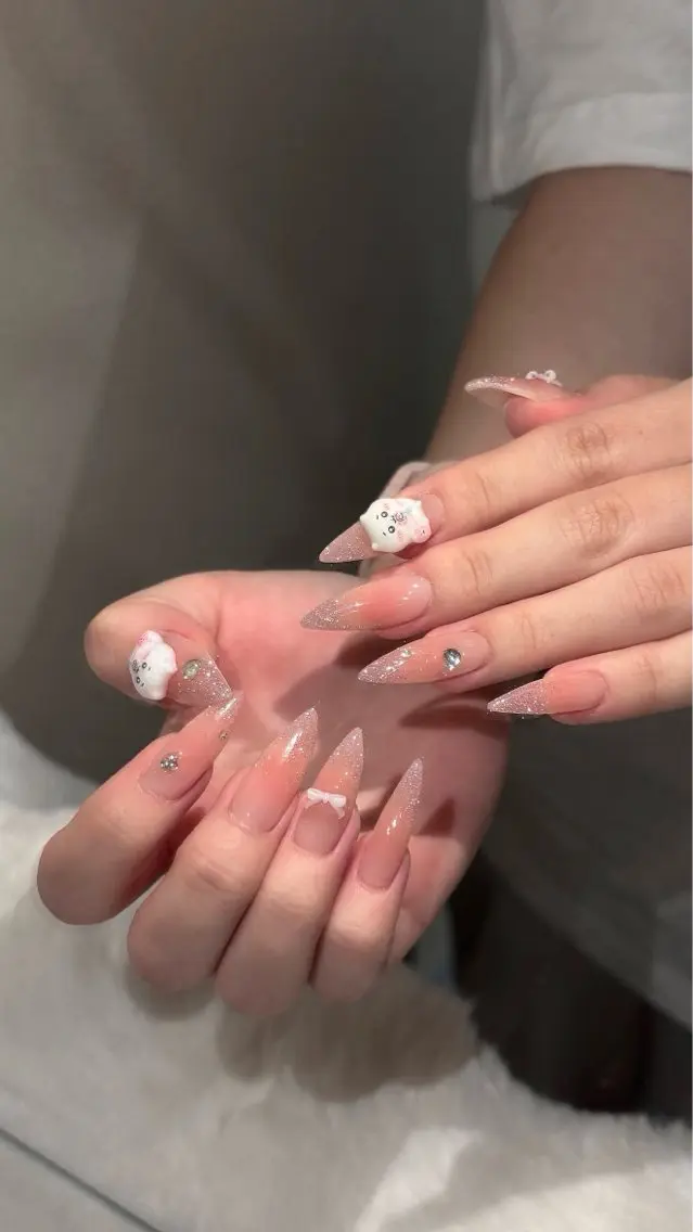 ネイル アートネイル フレンチネイル ジェルネイル 韓国ネイル マグネットネイル HAPPI NAIL 大国町のネイルデザイン