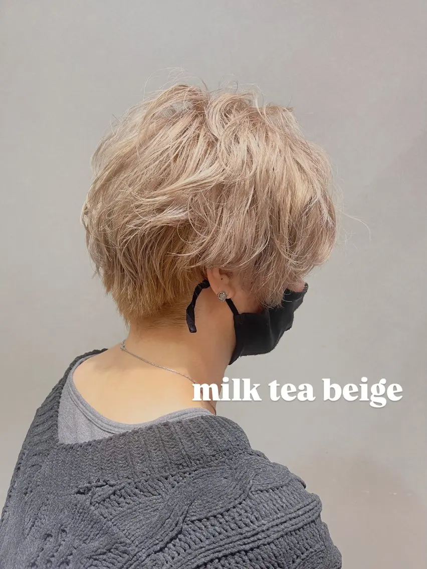 カラー メンズ メンズブリーチ メンズハイトーン ベージュカラー ブリーチ ケアブリーチ ヘアカラー トリートメント 博多/Blue 💎松藤 莉奈のヘアスタイル