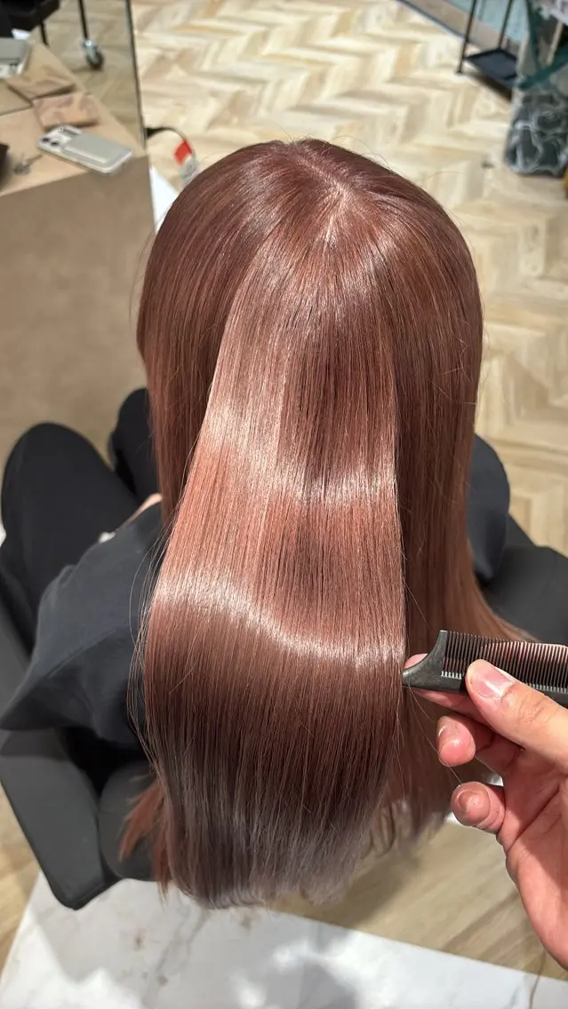 セミロング 縮毛矯正 トリートメント 【髪質改善💠艶髪】 よねゆうのヘアスタイル