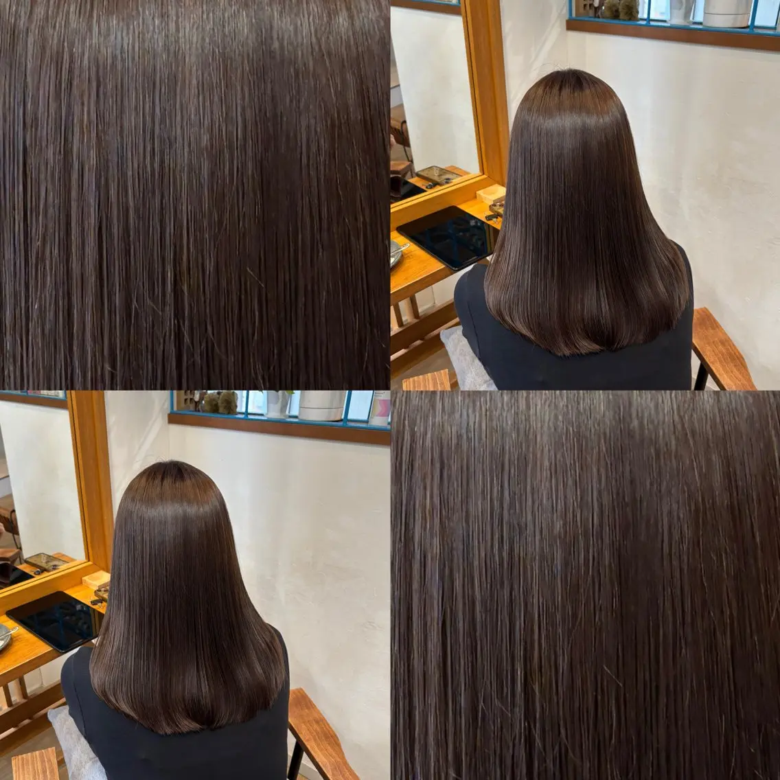 セミロング カラー 透明感カラー グレージュ ヘアカラー トリートメント RINNO🌷透明感 カラー/髪質改善のヘアスタイル