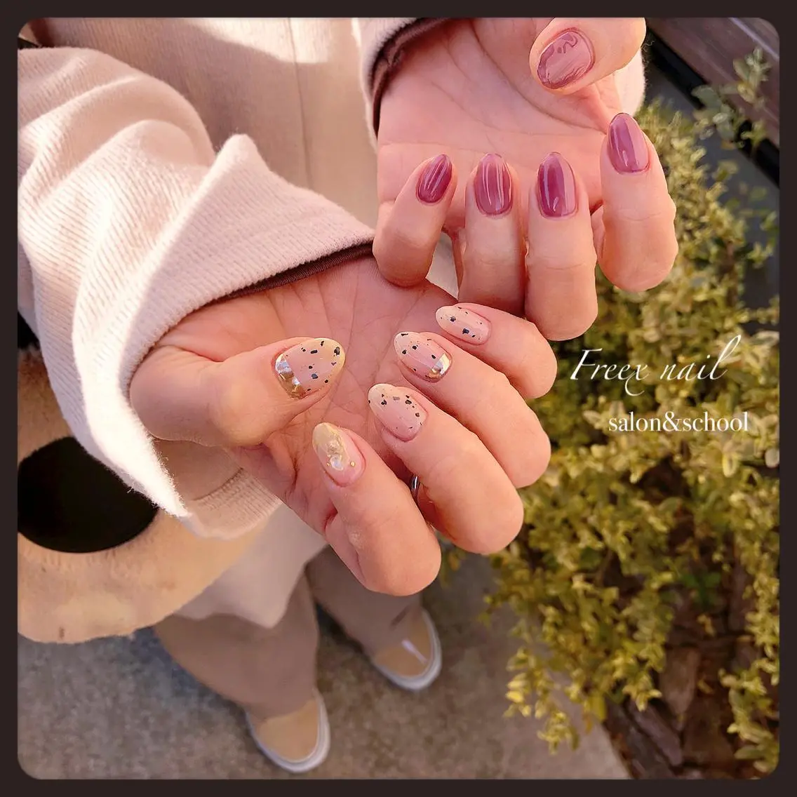 ネイル ハンドネイル ハンドケア freex nail /ニュアンス/個性派のネイルデザイン