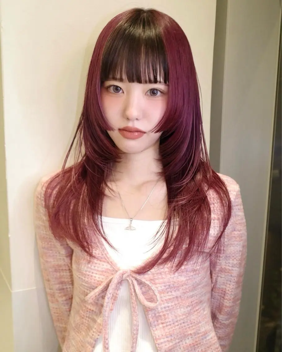 新規限定、ミニモ学割　カット＋ダブルカラー　#インナーカラー #ハイライト#デザインカラー#アニメカラー#暖色の写真