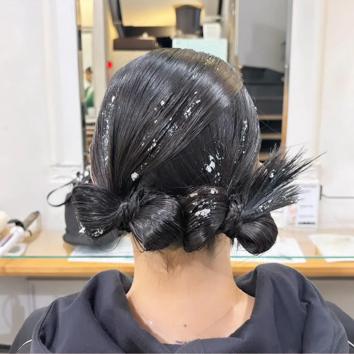 セミロング ヘアアレンジ ヘアセット 🫧 nanaco🫧のヘアスタイル