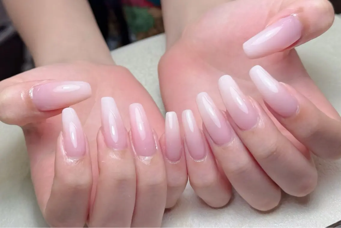 ネイル アートネイル ブラウン クリアネイル グリーン ハート ハンドネイル 中野駅から2分 MEO NAILのネイルデザイン
