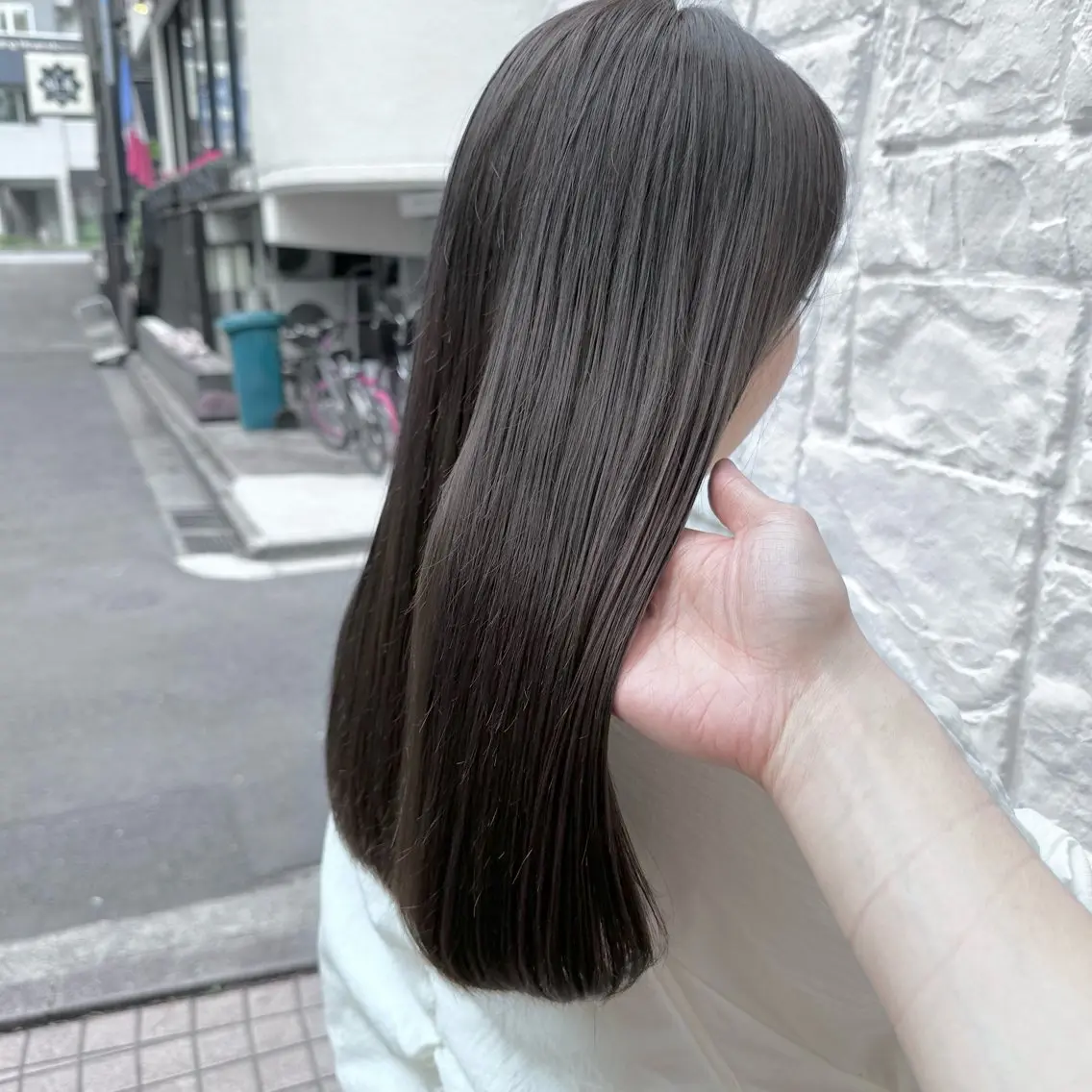 ロング カラー カット ヘアカラー トリートメント ヘッドスパ ヘアセット 顔まわりカット/縮毛 /赤み消し/じょうのヘアスタイル