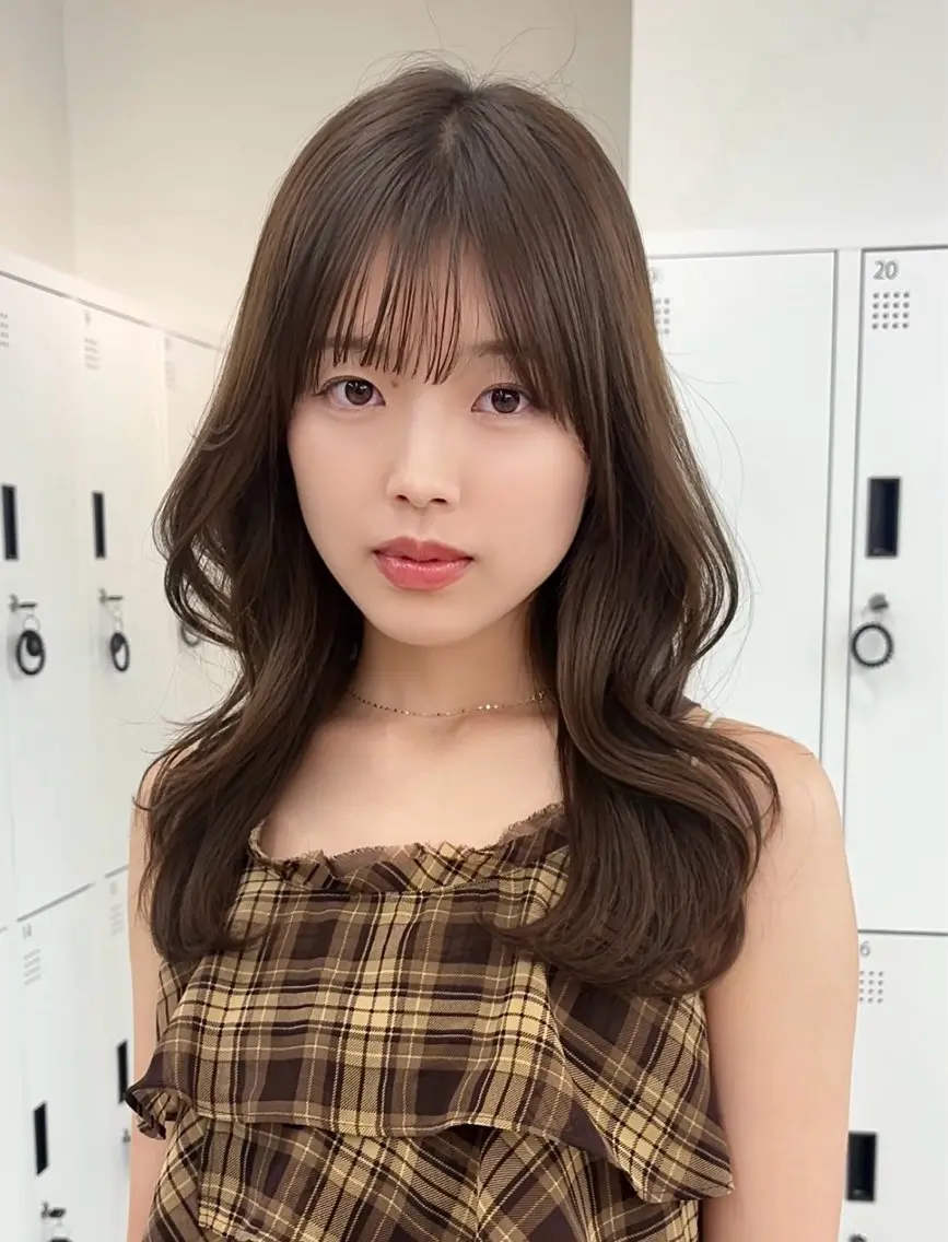 ロング 韓国風レイヤーカット 松葉翔のヘアスタイル