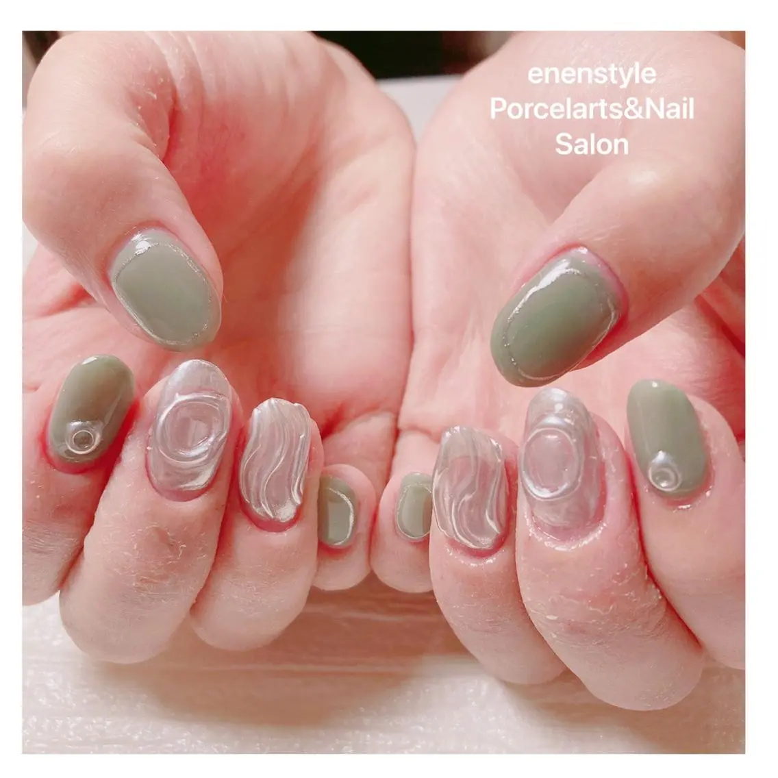 ミディアム ネイル 🐾enen style 🐾のネイルデザイン