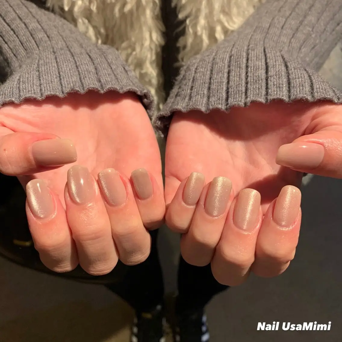 ネイル ジェルネイル マグネットネイル 持ち込み ワンカラーネイル パラジェル 本町ネイルNail UsaMimiのネイルデザイン