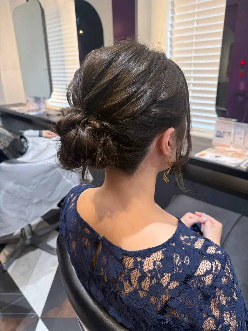 ミディアム ヘアアレンジ 加藤 まりえのヘアスタイル