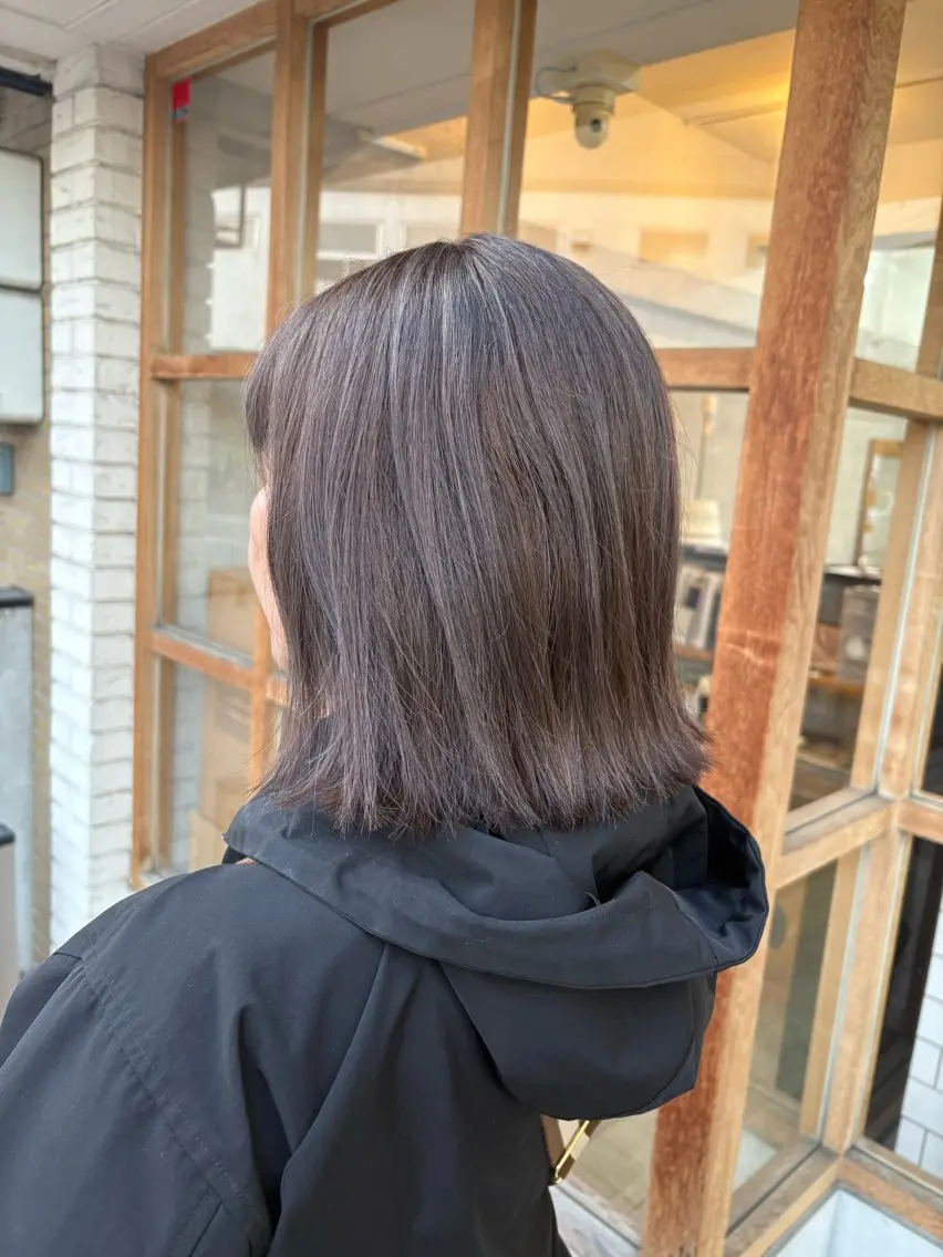 白髪ぼかしハイライトの写真