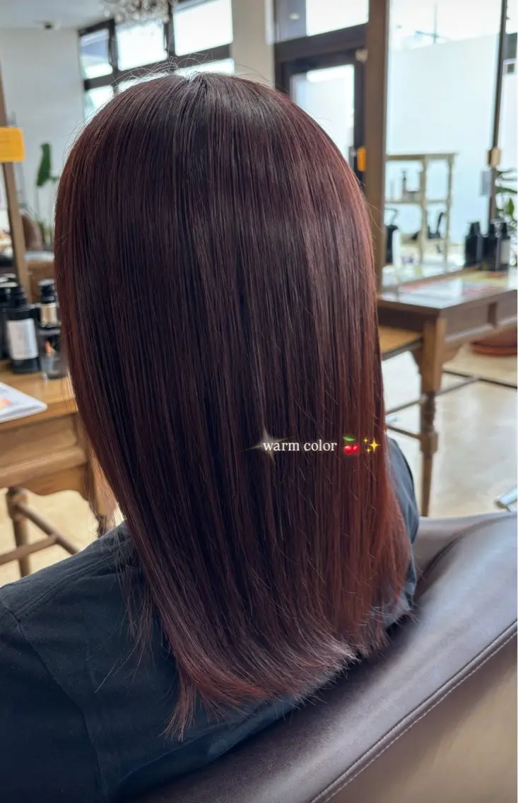 ミディアム カラー 透明感カラー 髪質改善 カット ヘアカラー トリートメント 小島華未/ ヘアカラー/髪質改善のヘアスタイル