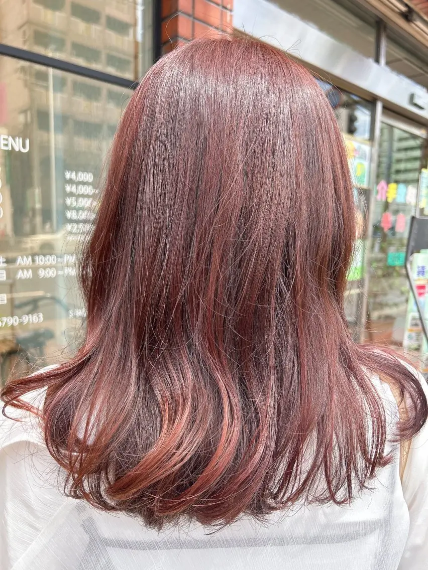 ミディアム カラー ピンクカラー S-TAGE Anna.Hのヘアスタイル