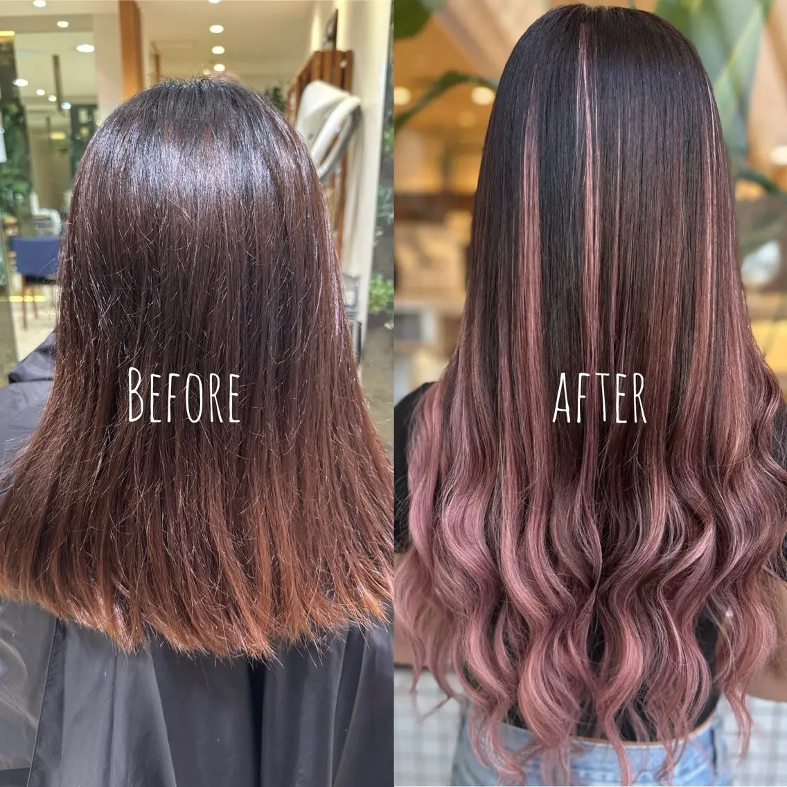 ロング シールエクステ エクステ カット エクステ ❤️MASAKO❤️ 🌸🩷エクステ🩷のヘアスタイル
