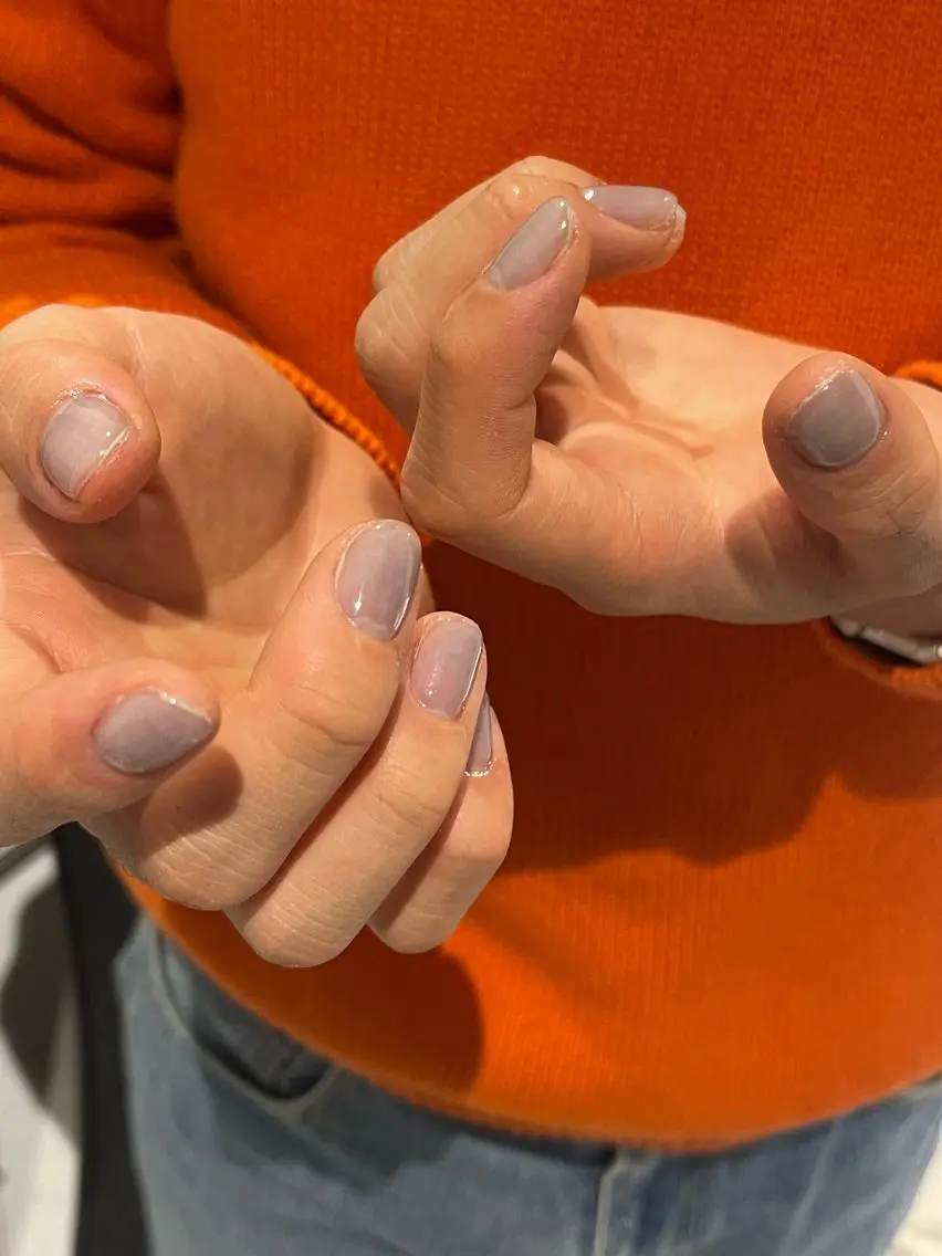 ネイル ブルー クリアネイル ハンドネイル eri chan nailのネイルデザイン