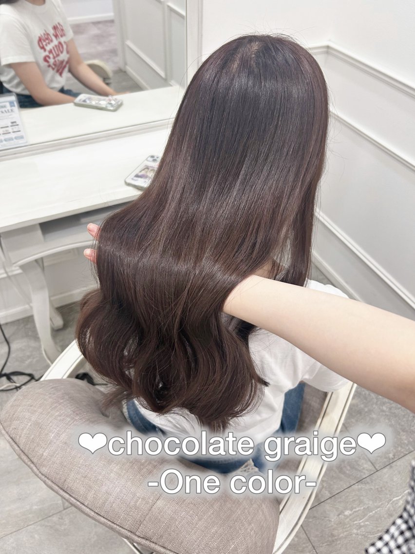 ロング ヘアカラー 天野 優希のヘアスタイル