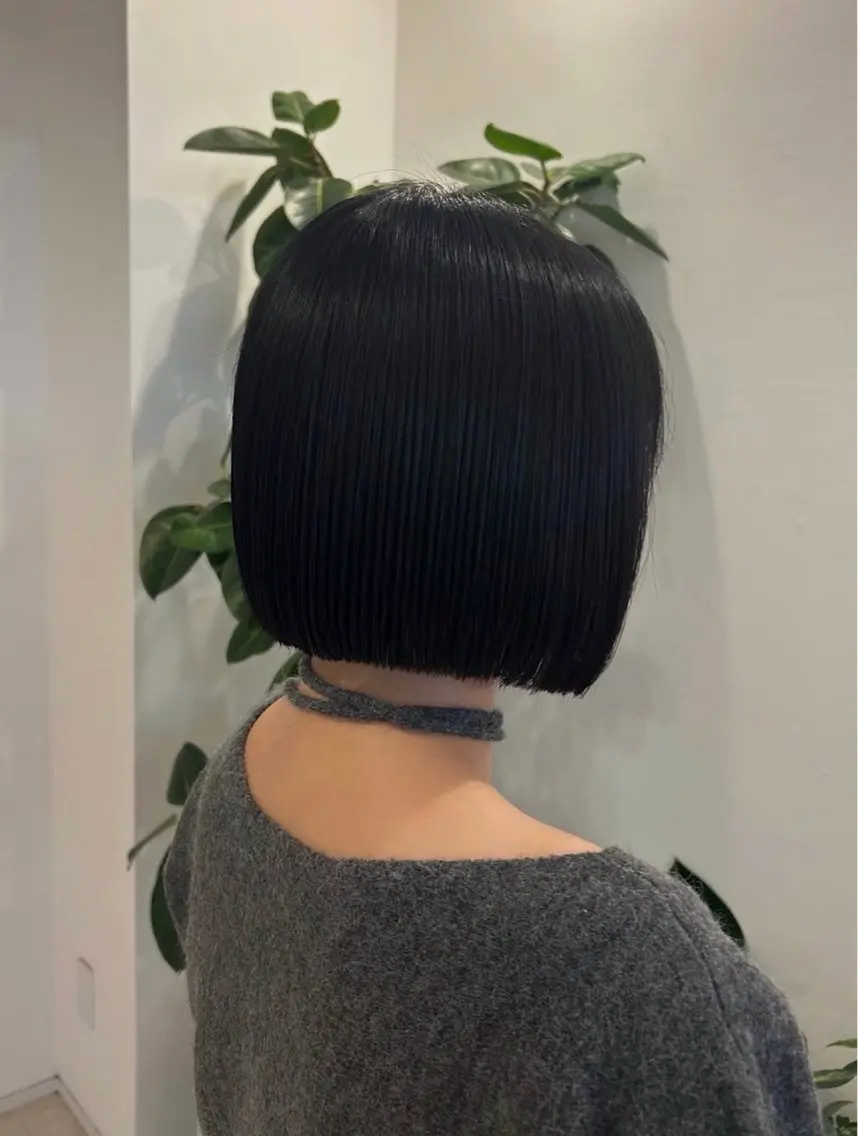 ショート ぱつっとボブ/ ボブ特化/タッセルのヘアスタイル