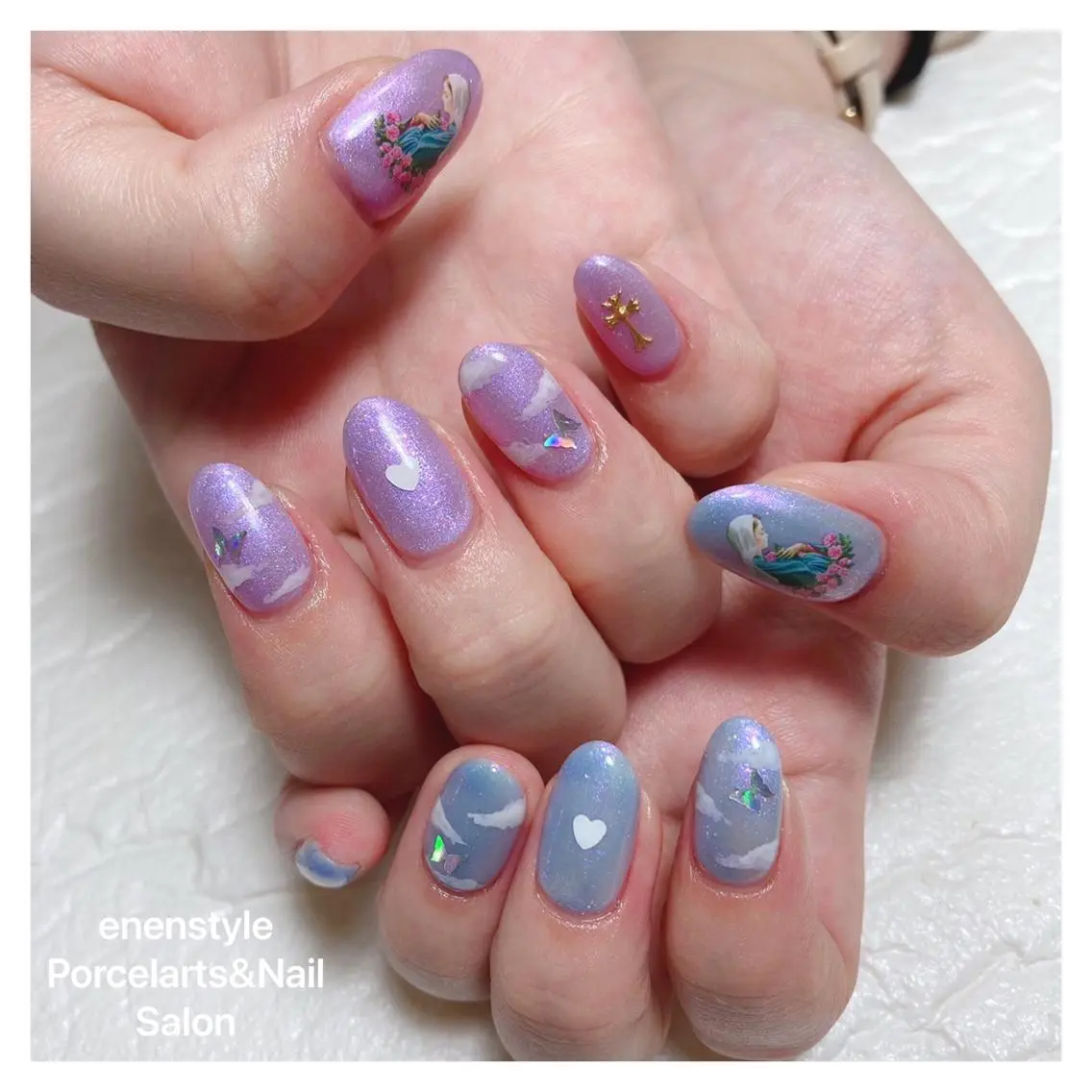 ミディアム ネイル 🐾enen style 🐾のネイルデザイン