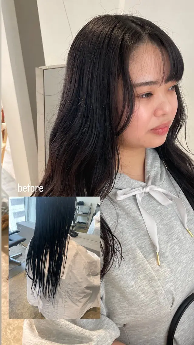 ロング ロング カット 大阪/肥後橋/淀屋橋 ワタナベサキ🪿🤍のヘアスタイル