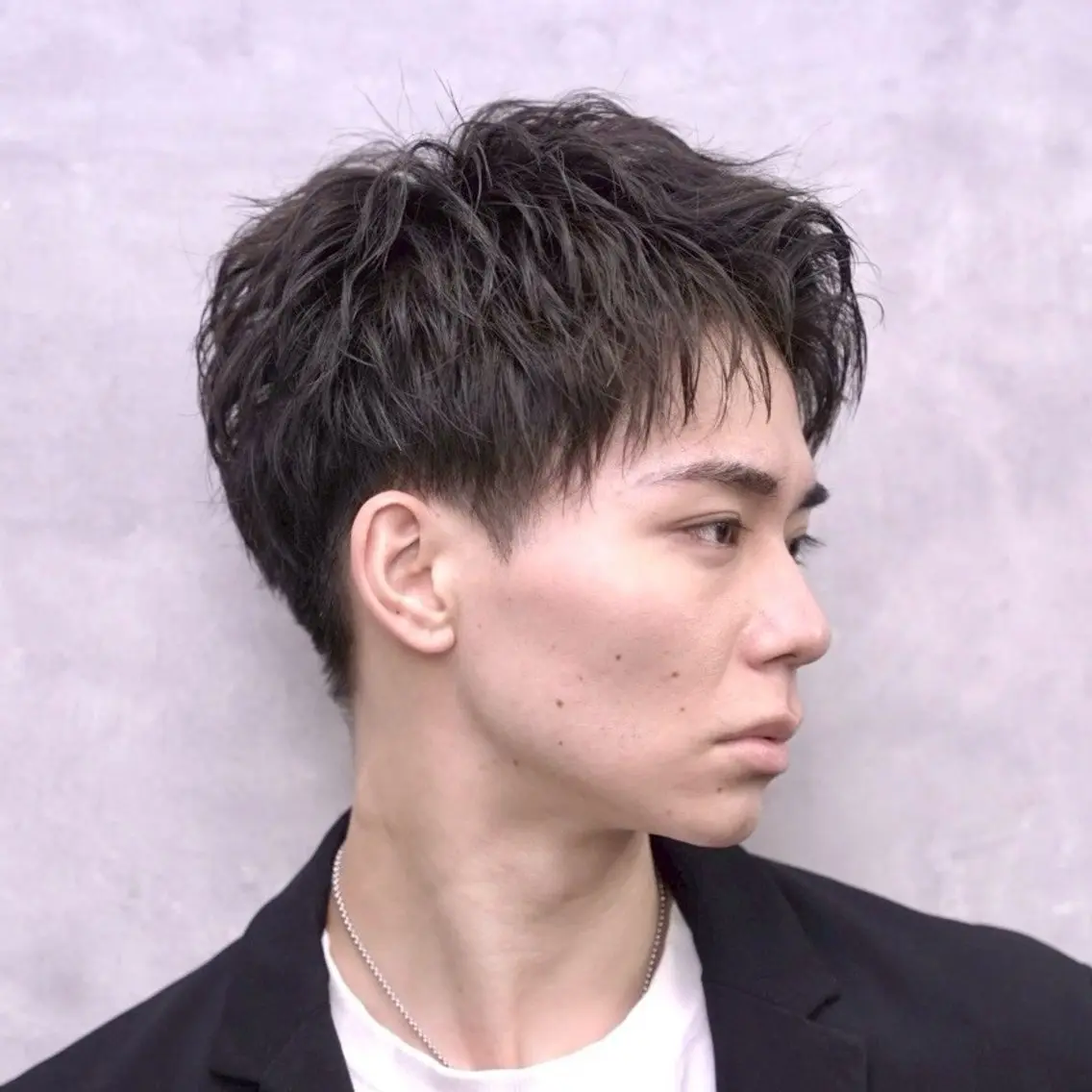ショート カラー パーマ ヘアアレンジ メンズ キッズ ビジネス メンズショート ショートヘア カット メンズカット/パーマ 山崎航平💈のヘアスタイル