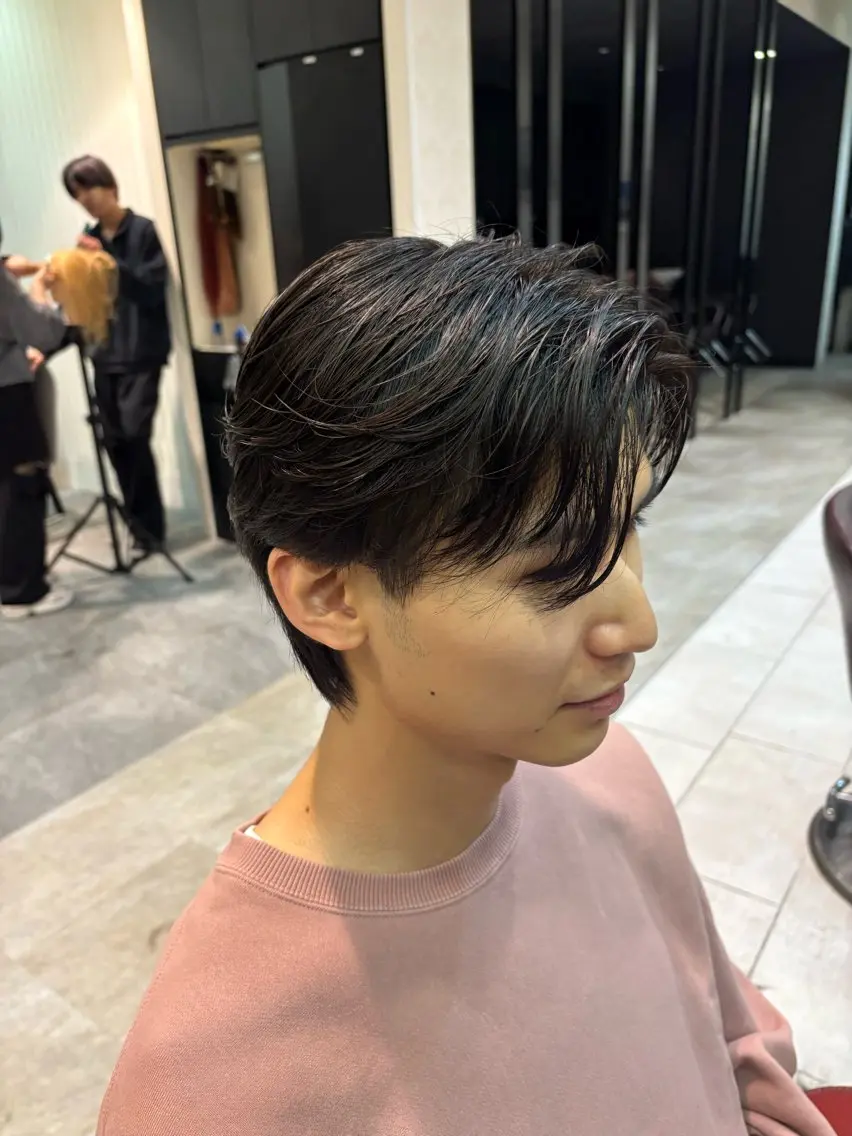 ショート パーマ メンズ センターパート メンズパーマ カット パーマ 🍁メンズ特化美容師 /関根玲空🍁のヘアスタイル