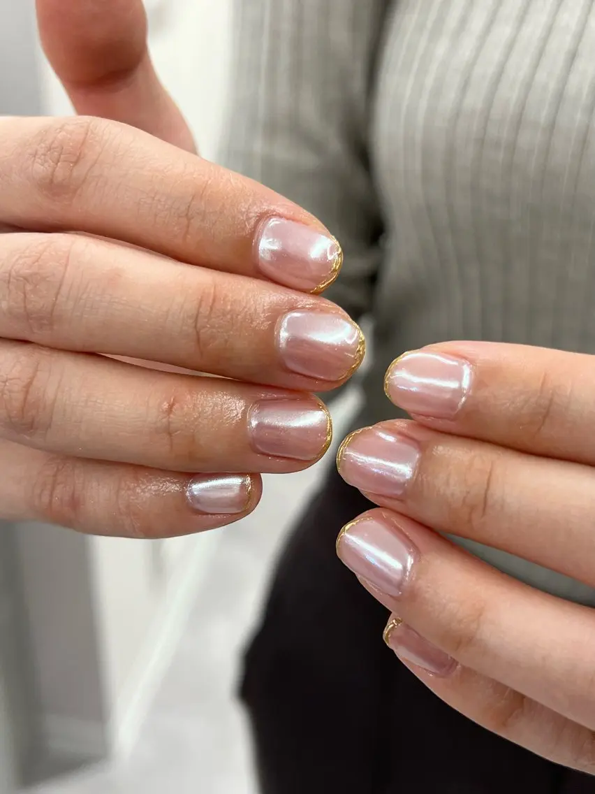 ネイル オーロラネイル フラッシュネイル ジェルネイル 韓国ネイル メンズネイル ハンドネイル ハンドケア Bana_ Nailのネイルデザイン