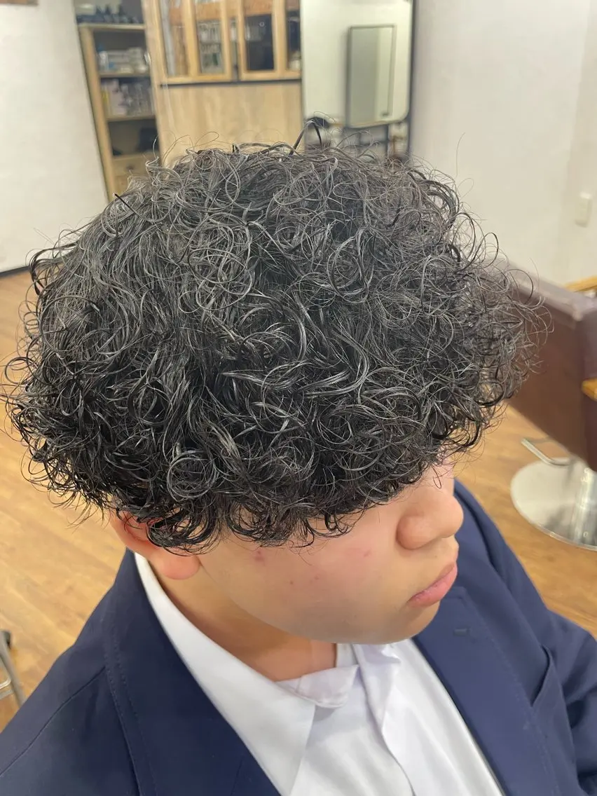 パーマ メンズ マッシュ メンズパーマ プードルパーマ プードルパーマ RITSUKI横浜 メンズ特化😎のヘアスタイル