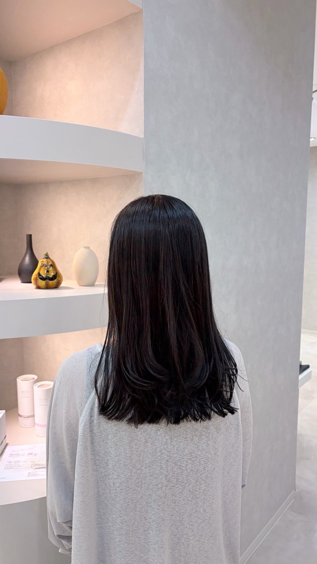 セミロング 小川 遥のヘアスタイル