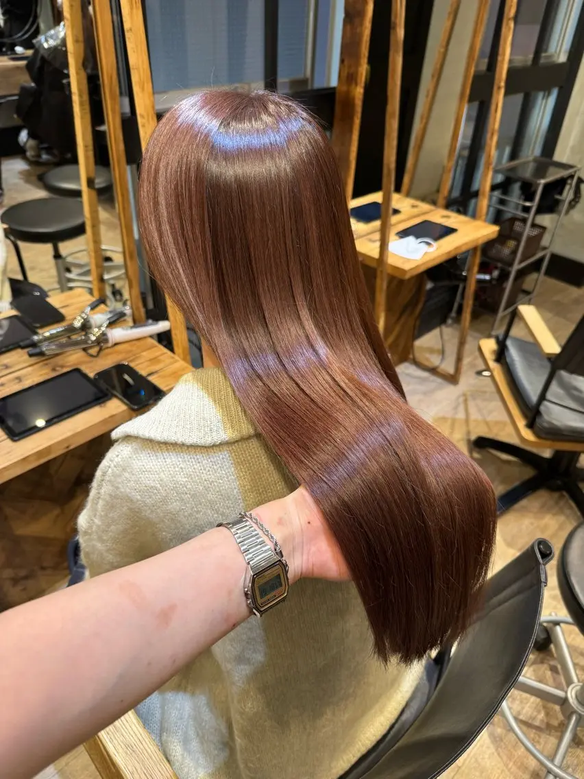 セミロング カット ヘアカラー トリートメント 新宿/顔周りカット +レイヤー=しずく♩のヘアスタイル