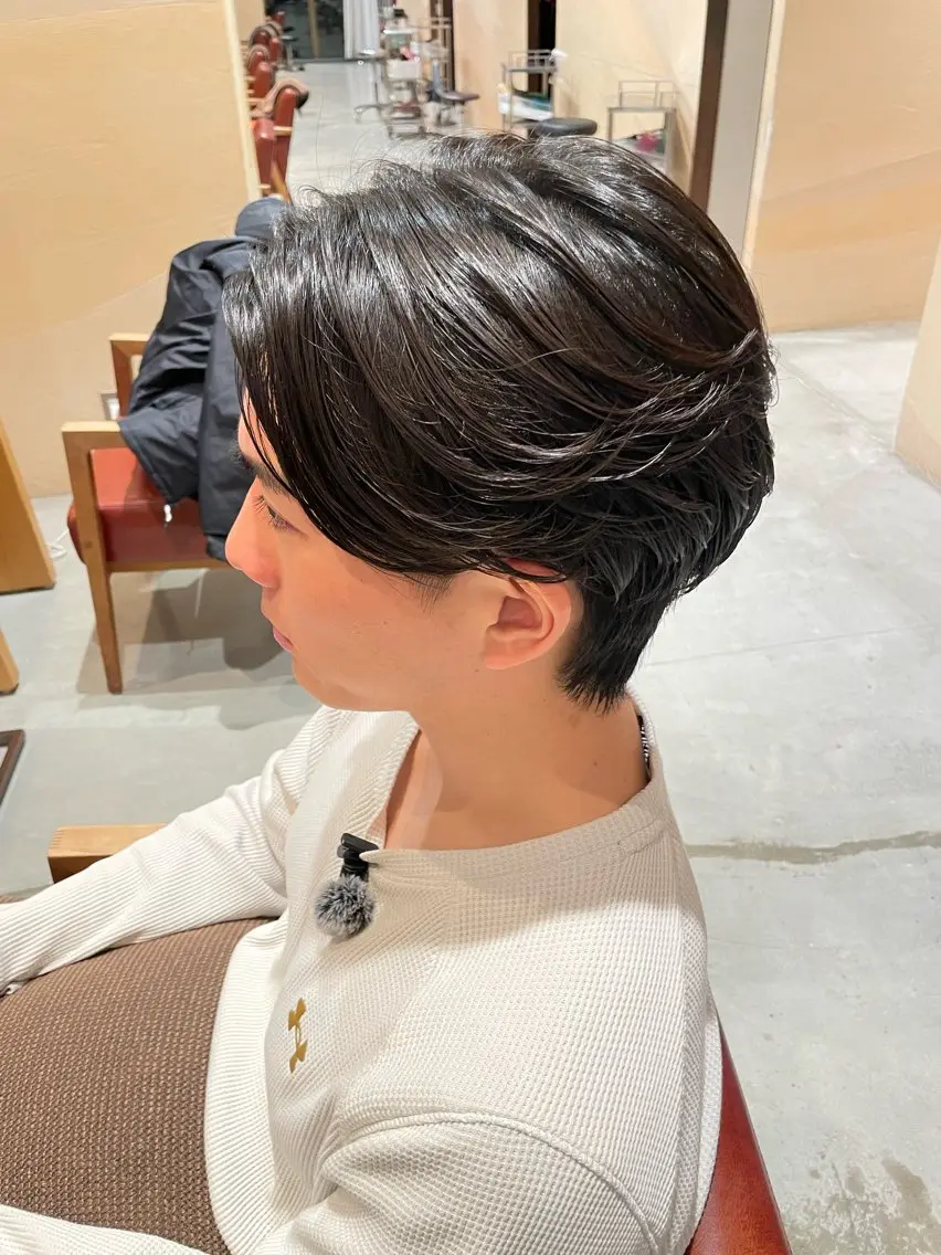 メンズ カット パーマ 箭内葉月/メンズ👔 ワンカールパーマのヘアスタイル