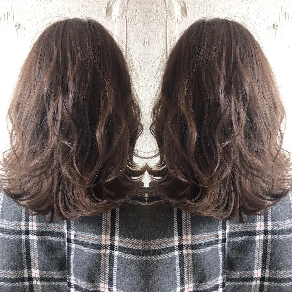 ミディアム カット ヘアカラー トリートメント あらき ちさとのヘアスタイル