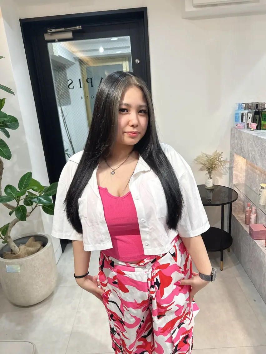 ロング カラー ミストバング  フェイスフレーミング 顔周りカット ヘアカラー 副島 響のヘアスタイル