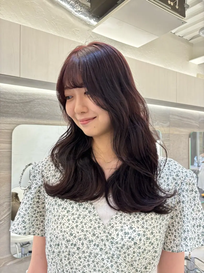 ロング カラー カット ヘアカラー トリートメント 怪我のため6月末 復帰予定田中瑞希🍃のヘアスタイル