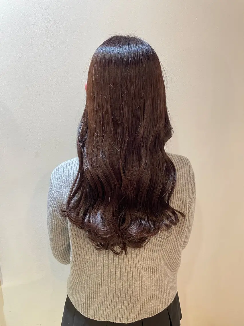 ロング カラー ブラウンカラー ピンクカラー ピンクブラウン ヘアカラー 新百合ヶ丘/ 艶カラー/リノのヘアスタイル