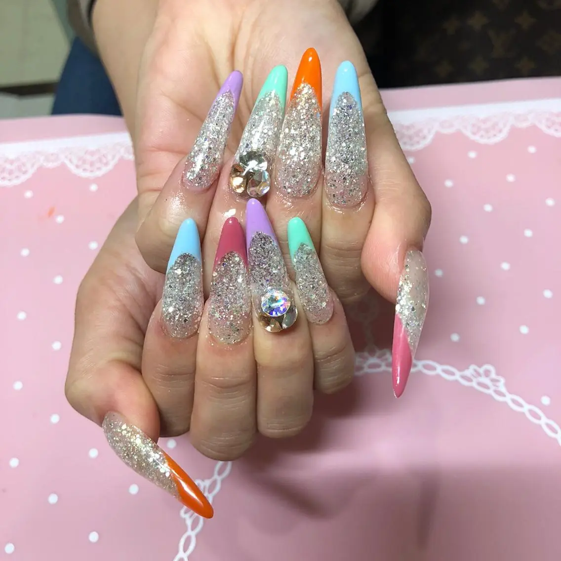 ロング ネイル ハンドネイル 《LB》ラブリエ Nail&eyeのマツエク・マツパデザイン