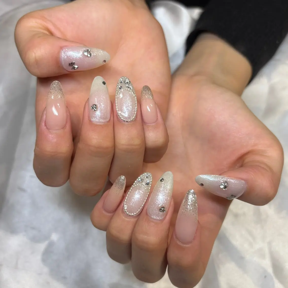 ネイル アートネイル ジェルネイル パラジェル シンプルネイル Misaki Aries心斎橋店のネイルデザイン