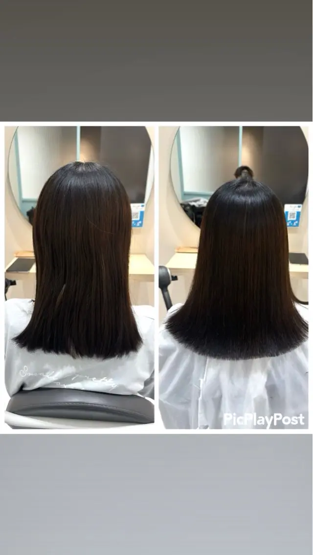 ミディアム カット 縮毛矯正 トリートメント 丹野 圭太のヘアスタイル