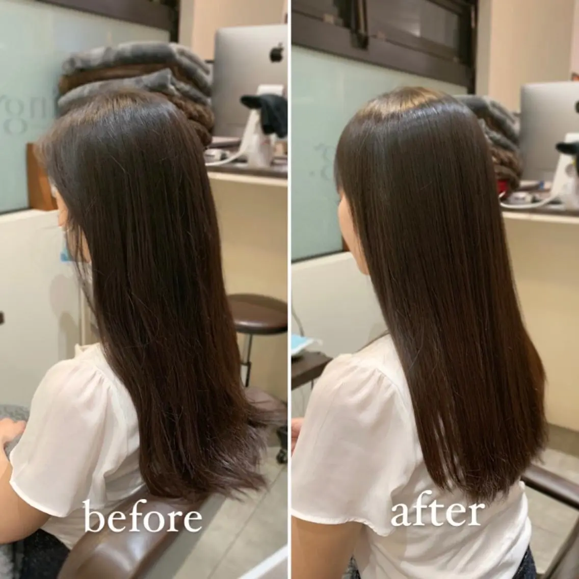 ロング パーマ 縮毛矯正 中村 研介のヘアスタイル