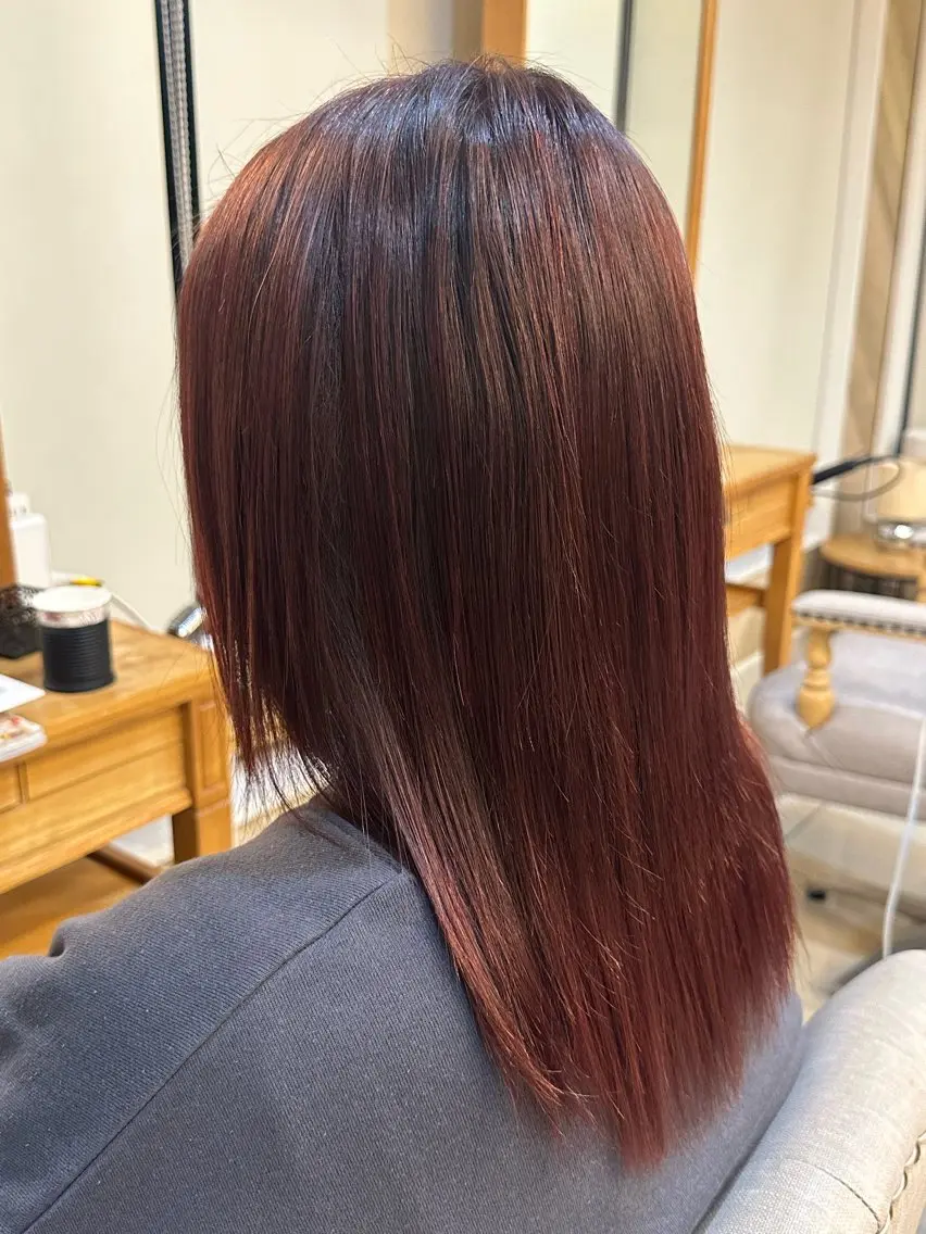 セミロング カラー 下山 隼磨のヘアスタイル