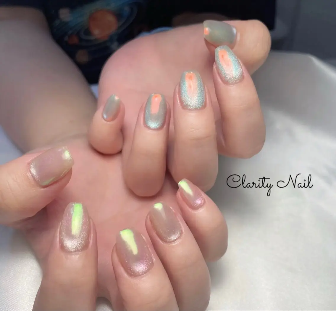 ネイル マグネットネイル ワンカラーネイル ハンドネイル Clarity Nailのネイルデザイン