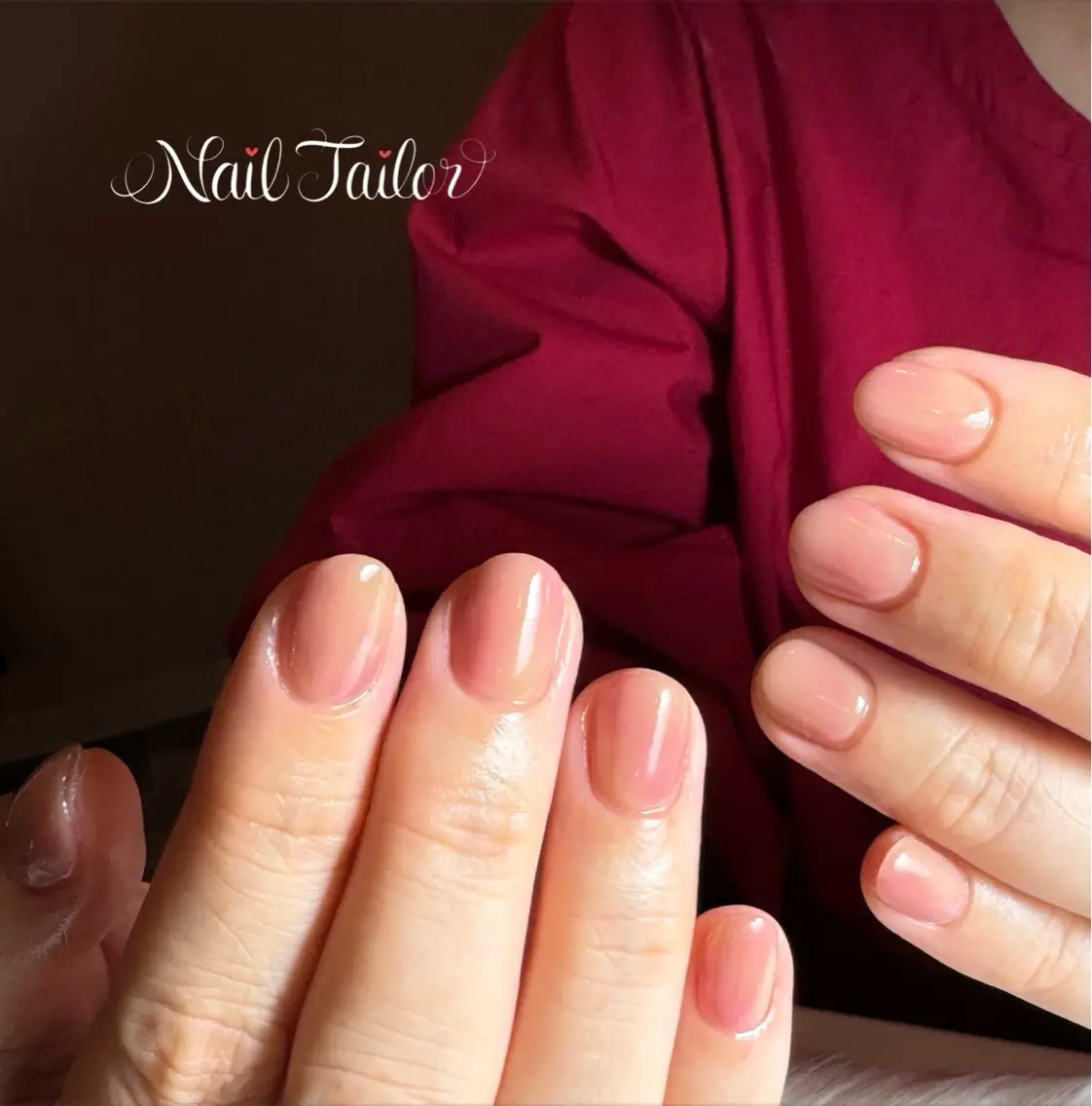 ネイル ジェルネイル オフィスネイル ワンカラーネイル ハンドネイル NailTailor ネイルテイラーのネイルデザイン